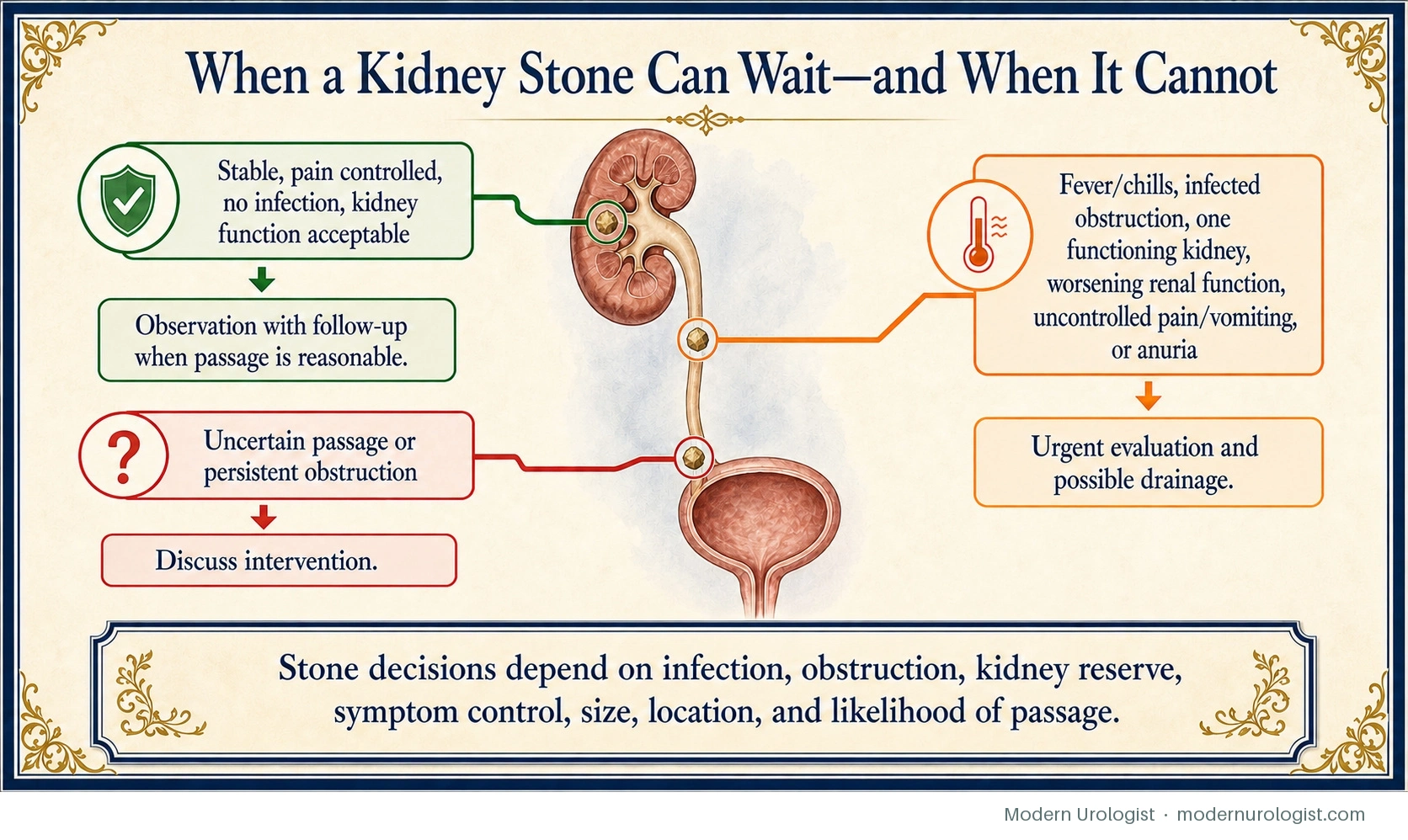 When a Kidney Stone Can Wait—and When It Cannot