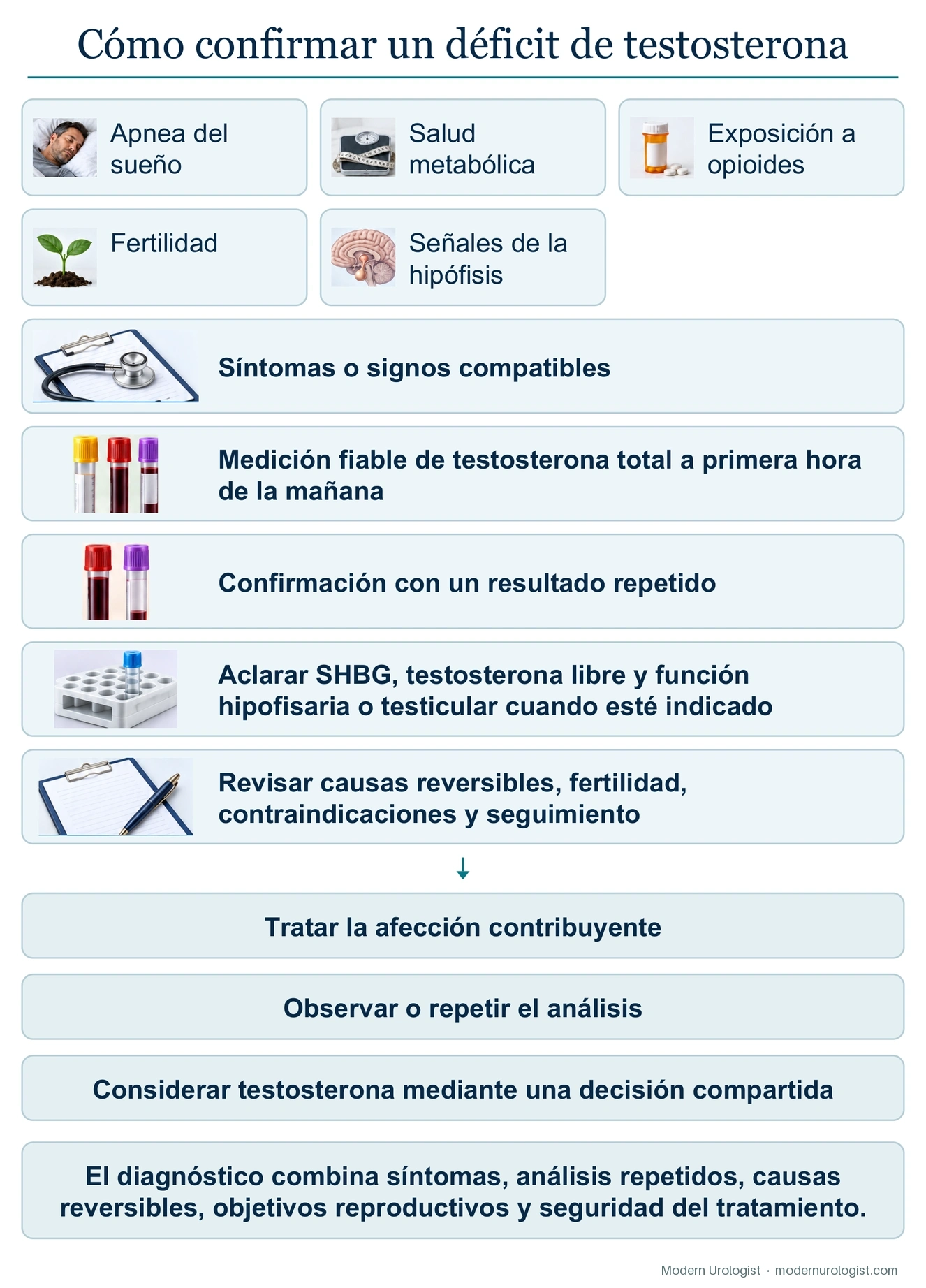 El filtro de diagnóstico de testosterona