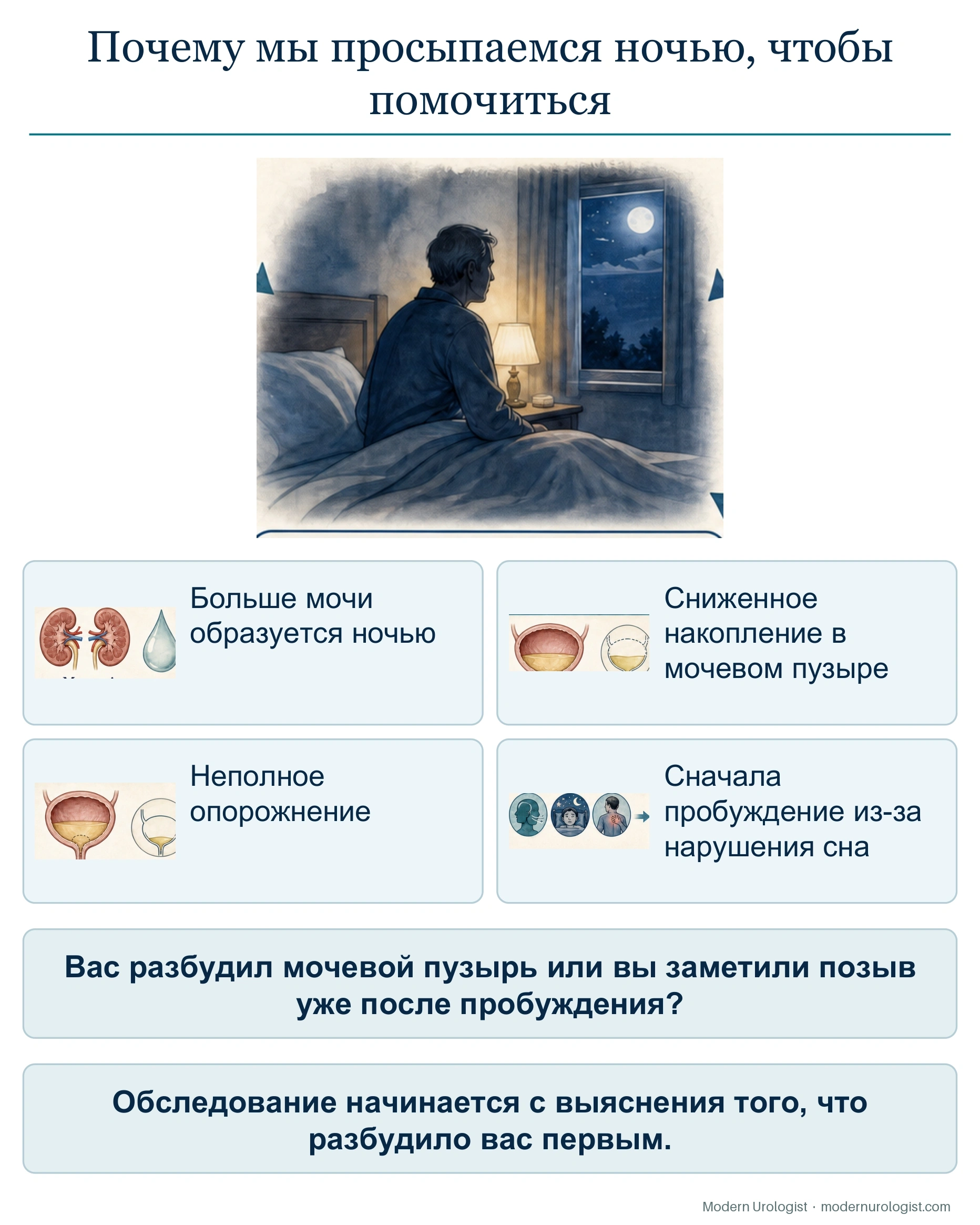 Почему мы просыпаемся ночью, чтобы помочиться