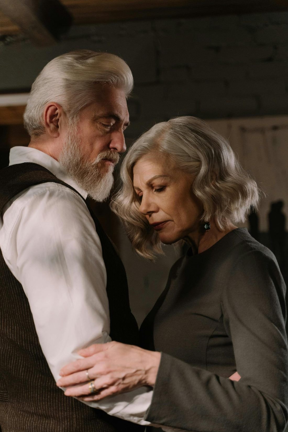 Mature couple representing women's urological wellness